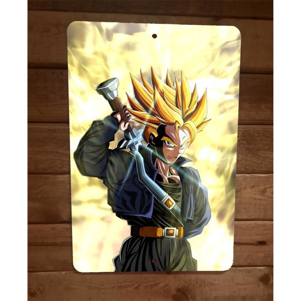 Trunks Dragon Ball Z Artwork‎ 8x12 Metal Wall Sign Anime Poster